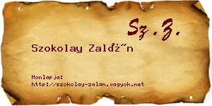 Szokolay Zalán névjegykártya